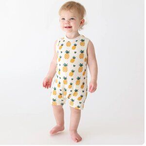 Parade - NWT Canadian - Organic cotton - tank top romper with pineapple pattern